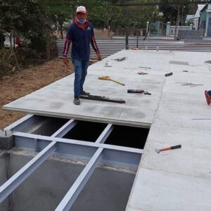 Thi công sàn bê tông nhẹ lắp ghép