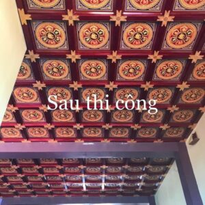 Mẫu trần nhôm phòng thờ